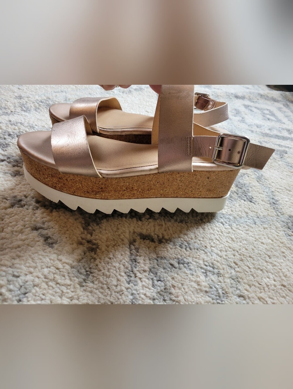 Rose Gold Platform Sandals